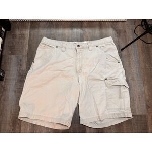Columbia Mens‎ Tan Khaki Cargo Utility Shorts Cotton Canvas Size 36 AM4423